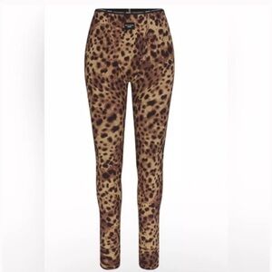 DOLCE&GABBANA X SKIMS COTTON RIB LEGGING | LEOPARD × 1LEOPARD / XS
